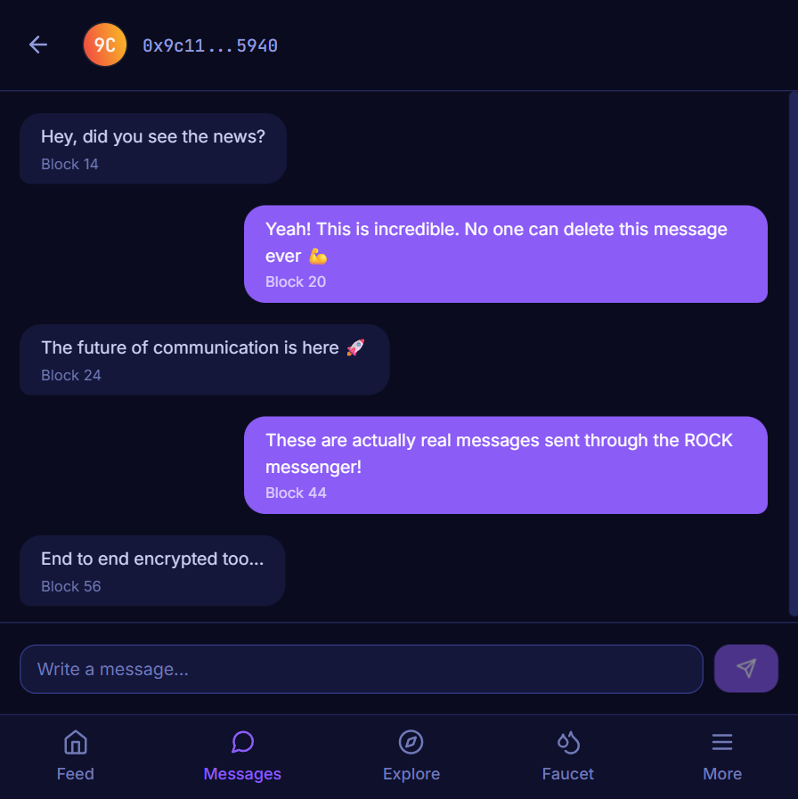 Rock Messenger screenshot
